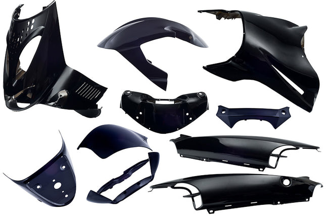 Plaatset 11-delig Edge voor Aprilia SR van bouwjaar 1997 tot 2004 - zwart metallic