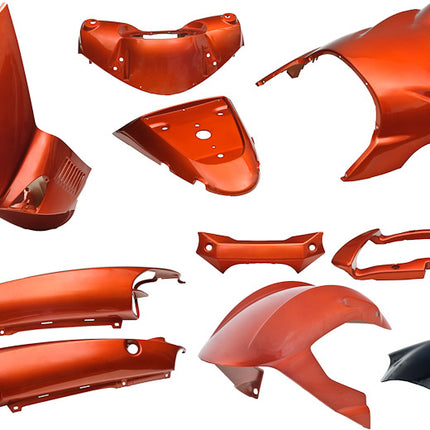 Plaatset 11-delig Edge voor Aprilia SR van bouwjaar 1997 tot 2004 - oranje metallic