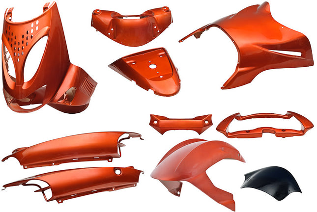 Kit de carénages 11 pièces Edge pour Aprilia SR de 1997 à 2004 - orange métallisé