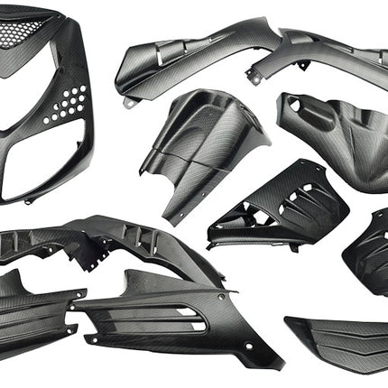 Plaatset 13-delig Edge voor Peugeot Speedfight 2  - carbon look