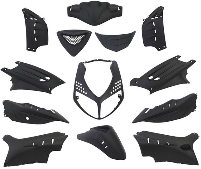 Plaatset 13-delig Edge voor Peugeot Speedfight 2 - mat zwart