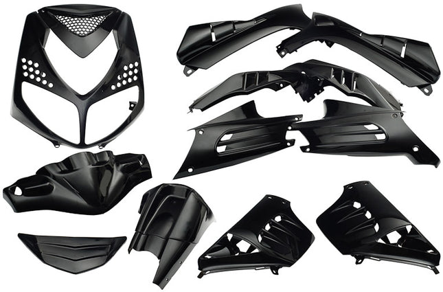 Jeu de 13 carénages Edge pour Peugeot Speedfight 2 - noir métallisé
