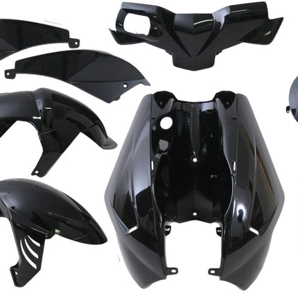 Kit carénages 8 pièces Edge pour Peugeot Ludix - noir métallisé
