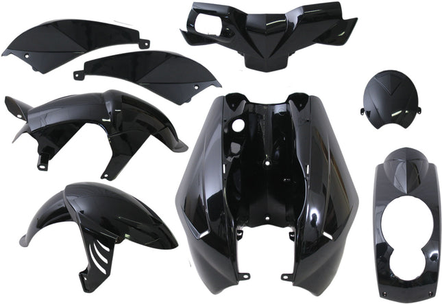 Plaatset 8-delig Edge voor Peugeot Ludix - zwart metallic