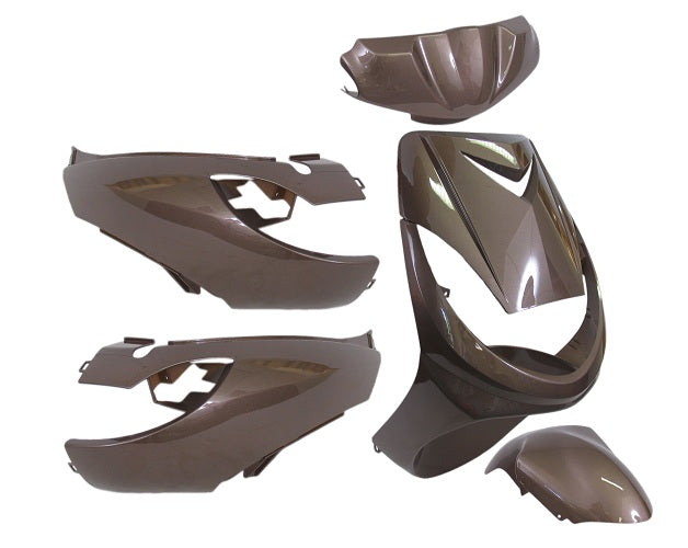 Plaatset 6-delig Edge voor Peugeot Vivacity tot bouwjaar 2008 - audi bruin