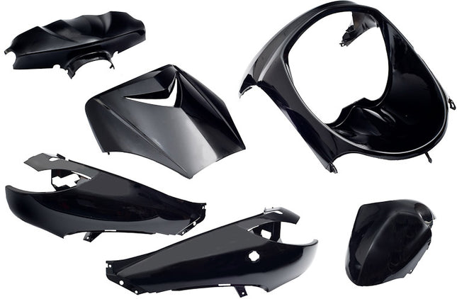 Plaatset 6-delig Edge voor Peugeot Vivacity tot bouwjaar 2008 - zwart metallic