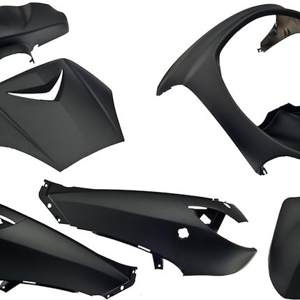 Plaatset 6-delig Edge voor Peugeot Vivacity tot bouwjaar 2008 - mat zwart