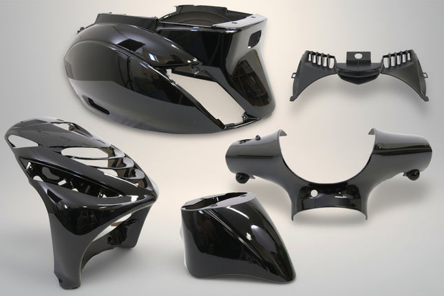 Plaatset 5-delig Edge voor Piaggio Zip-SP vanaf bouwjaar 2000 - zwart metallic