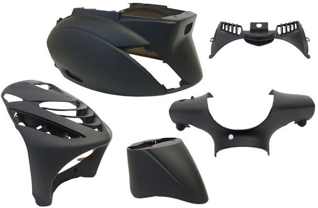 Plaatset 5-delig Edge voor Piaggio Zip-SP vanaf bouwjaar 2000 - mat zwart
