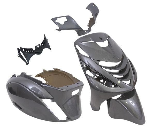Plaatset 5-delig Edge voor Piaggio Zip-SP vanaf bouwjaar 2000 - zwart metallic