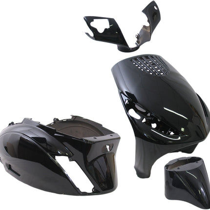 Plaatset 4-delig Edge voor Piaggio Zip/Zip 2000 2T/4T vanaf bouwjaar 2000 - metallic zwart