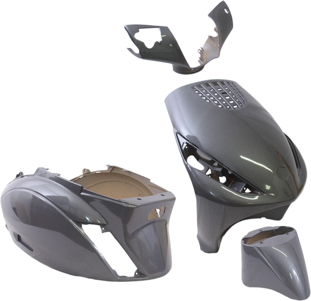 Plaatset 4-delig Edge voor Piaggio Zip/Zip 2000 2T/4T vanaf bouwjaar 2000 - anthraciet