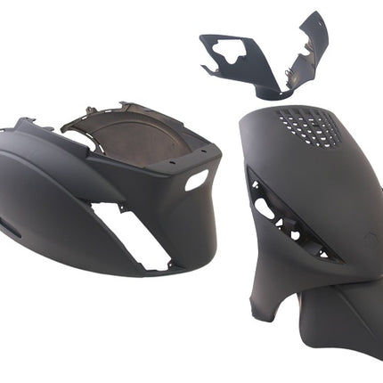 Jeu de carénages 4 pièces Edge pour Piaggio Zip/Zip 2000 2T/4T à partir de l'année 2000 - noir mat