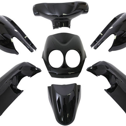 Plaatset 9-delig Edge voor Yamaha Neo's - bouwjaar 2008 - 2011 - 2 en 4 takt model - metallic zwart