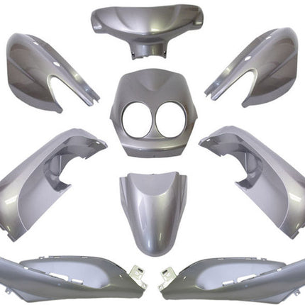 Plaatset 9-delig Edge voor Yamaha Neo's - vanaf bouwjaar 2008 tot 2011 - 2 en 4 takt model - metallic zilver