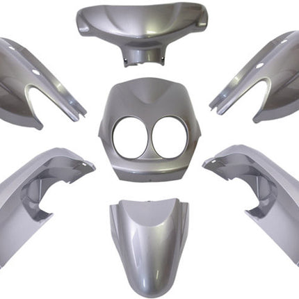 9-piece Edge plate set for Yamaha Neos - from 2008 to 2011 - 2 and 4-stroke models - metallic silver