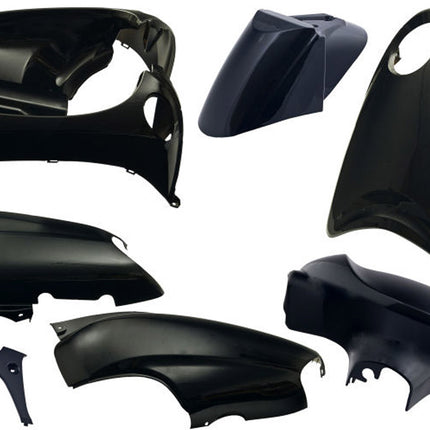 7-piece Edge plate set for Yamaha Neos from 2002 to 2008 with digital cockpit - metallic black