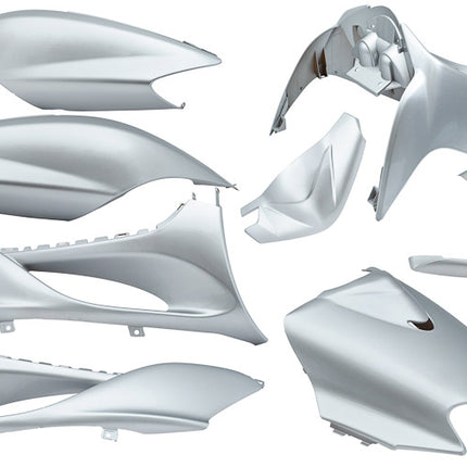 9-piece Edge plate set for Yamaha Jog R/ MBK Machg - metallic silver