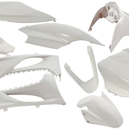 Plaatset 9-delig Edge voor Yamaha Jog R/ MBK Machg - metallic wit