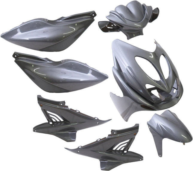 Plaatset 9-delig Edge voor Yamaha Aerox tot bouwjaar 2014 - anthraciet