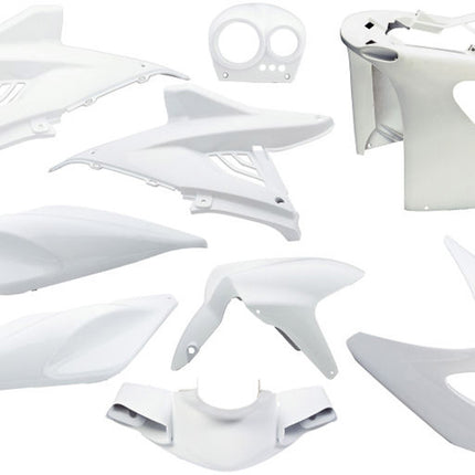 Plaatset 9-delig Edge voor Yamaha Aerox tot bouwjaar 2014 - glanzend wit