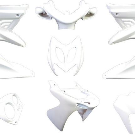 Plaatset 9-delig Edge voor Yamaha Aerox tot bouwjaar 2014 - mat wit