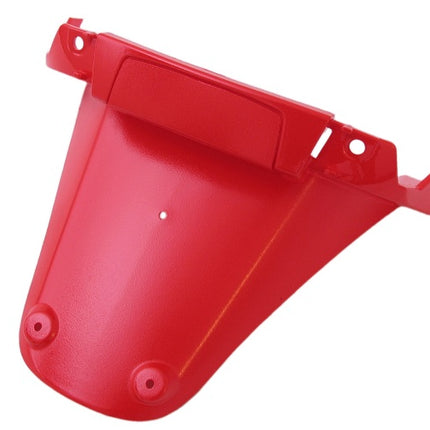 Achterspatbord Vespa LX rood glans met motief/ geribbeld