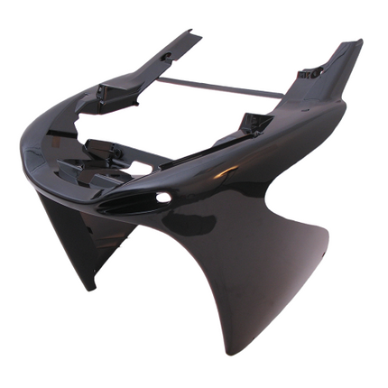 Voorfront onder Yamaha Aerox tot bj. 2014 zwart metallic