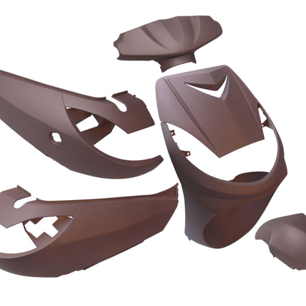 Plaatset 6-delig Edge for Peugeot Vivacity tot bouwjaar 2008 - mat bruin