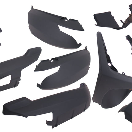 Plaatset 9-delig Edge voor Peugeot New Vivacity vanaf bouwjaar 2008 50cc 2/4T - mat zwart