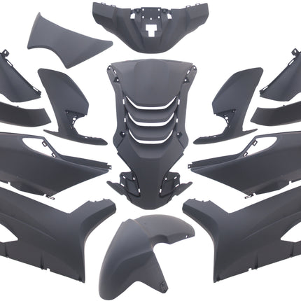Plaatset 14-delig Edge voor Peugeot Speedfight 4 - mat zwart