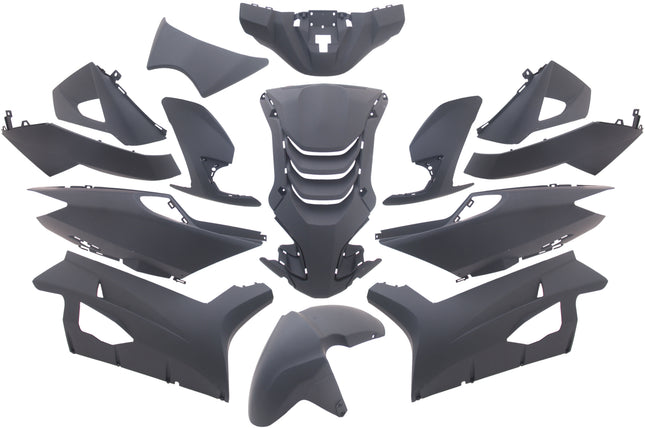 Plaatset 14-delig Edge voor Peugeot Speedfight 4 - mat zwart