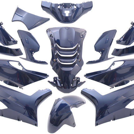 14-piece Edge plate set for Peugeot Speedfight 4 - metallic blue