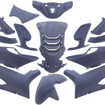 Plaatset 14-delig Edge voor Peugeot Speedfight 4 - mat donkerblauw