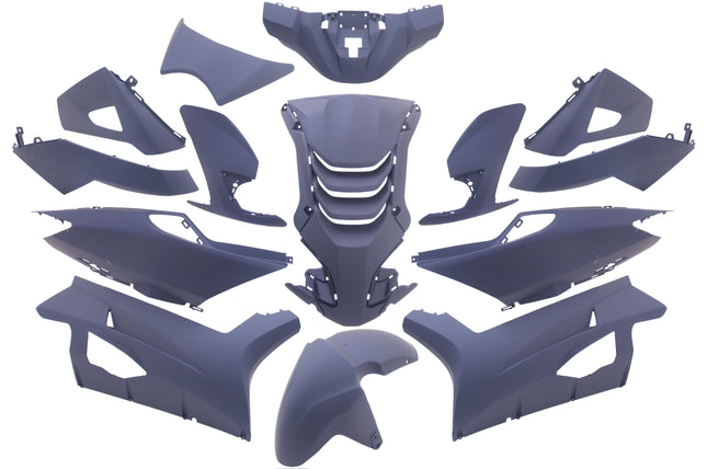 Plaatset 14-delig Edge voor Peugeot Speedfight 4 - mat donkerblauw