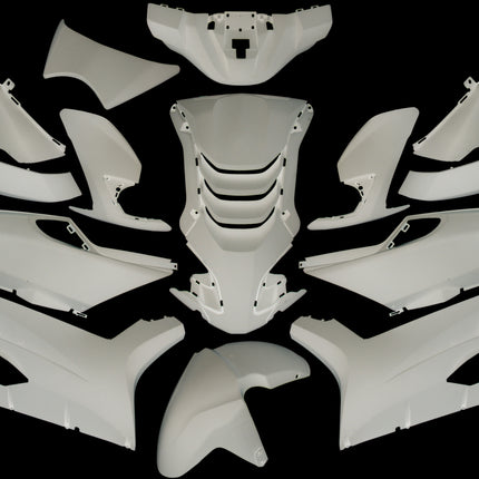 Kit de carénages 14 pièces Edge pour Peugeot Speedfight 4 - blanc brillant