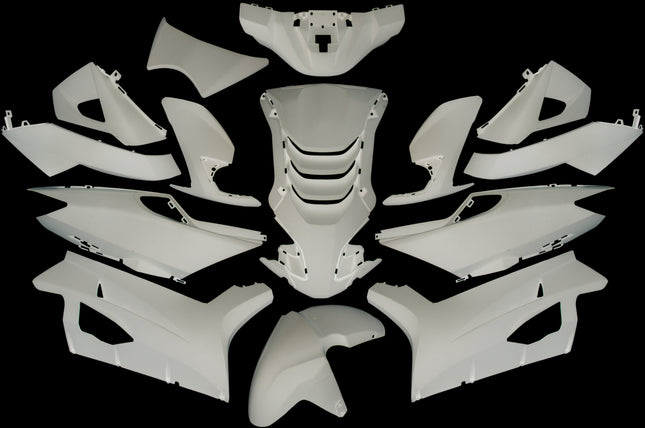 Plaatset 14-delig Edge voor Peugeot Speedfight 4 - glanzend wit