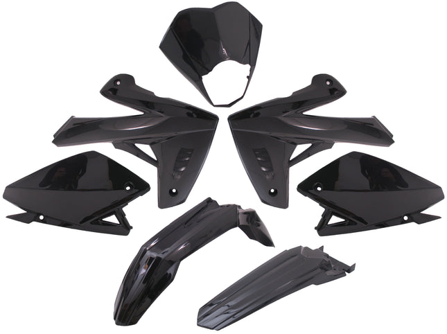 Kit plastique 7 pièces Edge pour Rieju MRT 50 SM - noir