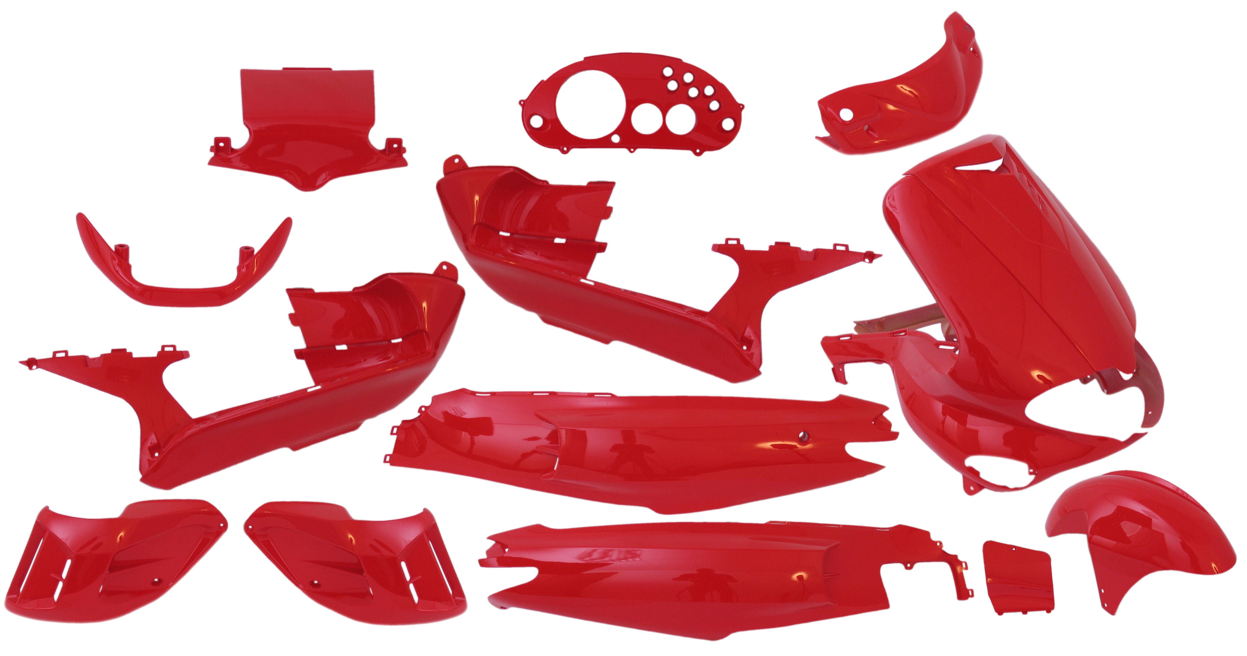 Plaatset 15-delig Edge voor Gilera Runner tot  bouwjaar 08-2005 - ferrari rood