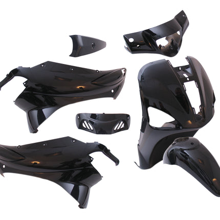 Plaatset 7-delig Edge voor Piaggio Liberty vanaf bouwjaar 2004 tot 2009 - metallic zwart