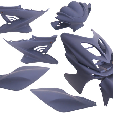 Plaatset 9-delig Edge voor Yamaha Aerox tot bouwjaar 2014 - mat donkerblauw