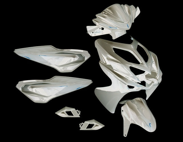 Plaatset 9-delig Yamaha Aerox-R vanaf bouwjaar 2014 - glanzend wit