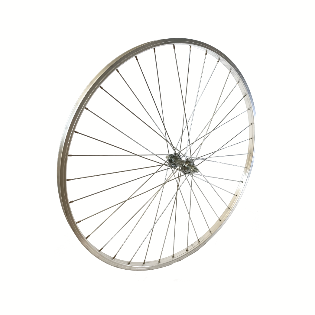 Z Voorwiel 28” Alu vast zilver
