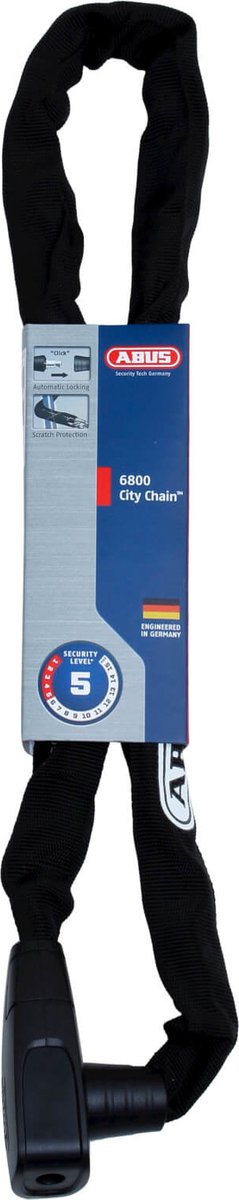 fiets slot - Abus CityChain kettingslot 6800/85 Zwart