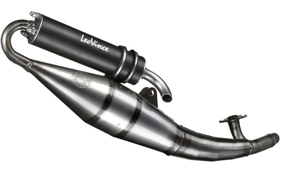 Uitlaat LeoVince HM-TT Peugeot horizontaal motor 45km