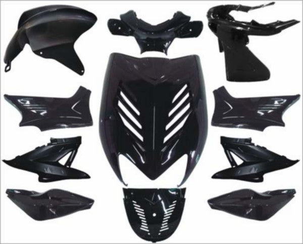 plaatwerkset DMP special zwart metallic 11-delig aerox