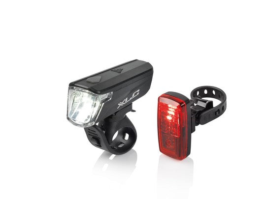 Fiets lampenset XLC Comp Capella CL-S20 Batt Zwart