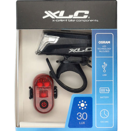 Fiets lampenset XLC Altair CL-S23 CLS23 Zwart
