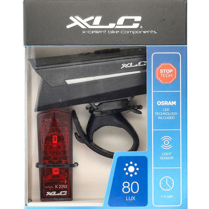 Fiets lampenset XLC Proxima Pro Plus CL-S25+ CLS25+ Zwart