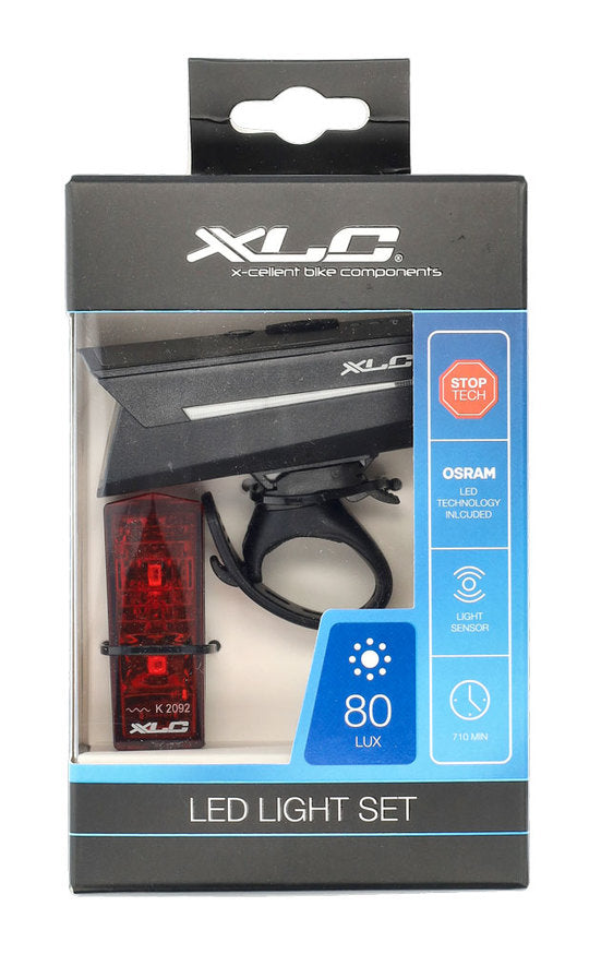 Fiets lampenset XLC Proxima Pro Plus CL-S25+ CLS25+ Zwart